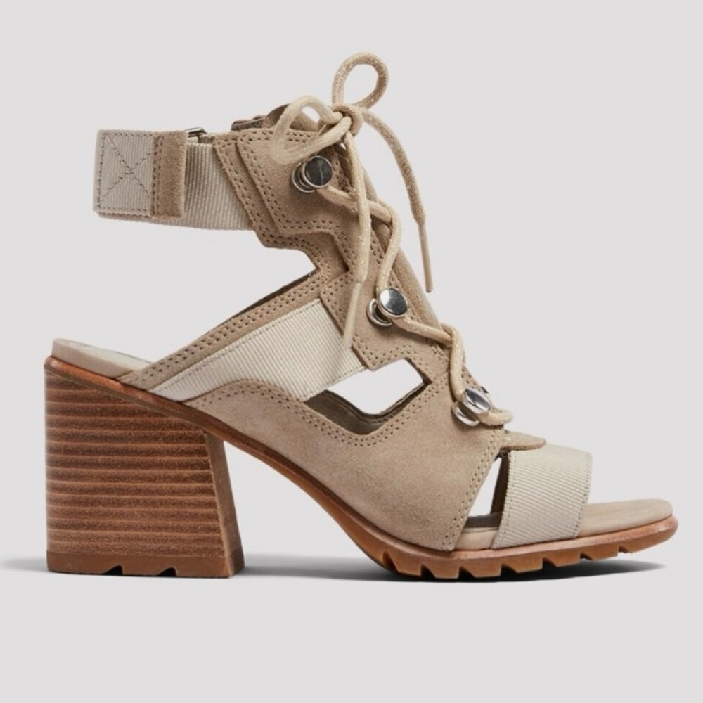 Sorel Nadia Lace-Up Suede Sandals